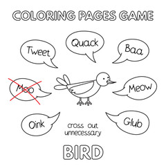 Cartoon Bird Coloring Book