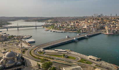Obraz premium Golden Horn aerial view in Istanbul Turkey