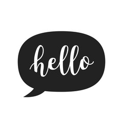 Hello speech bubble icon. Hand drawn scandinavian doodle cool helo sign © kolonko