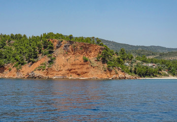 landslide at Alonnisos in Greece