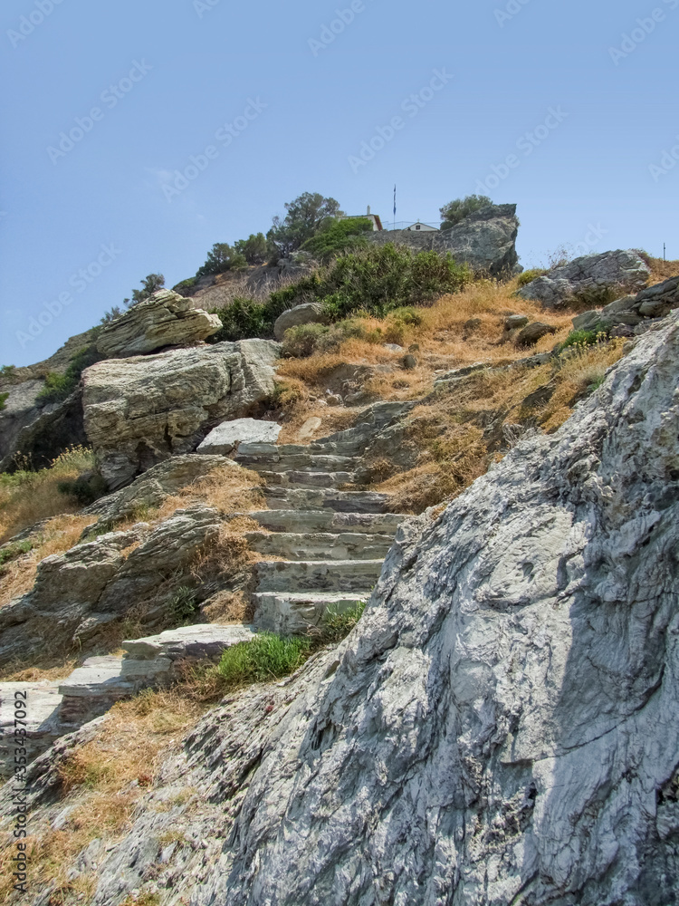 Poster stairway at Skopelos