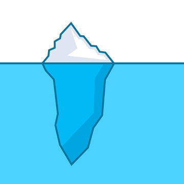 Iceberg model blank diagram. Clipart image isolated on white background