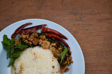 Stir fried basil,Fast food menu,
