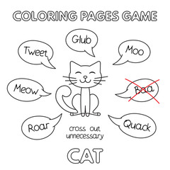 Cartoon Cat Coloring Book