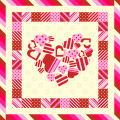 happy birthday card with pink ribbon