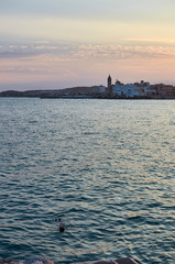 Naklejka premium sunset over the sea