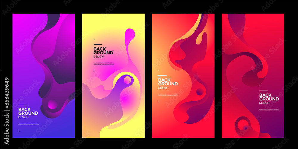 Aufkleber vector colorful abstract fluid gradient pattern background
