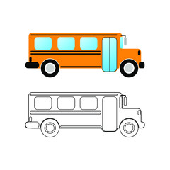 vector illustration of school bus