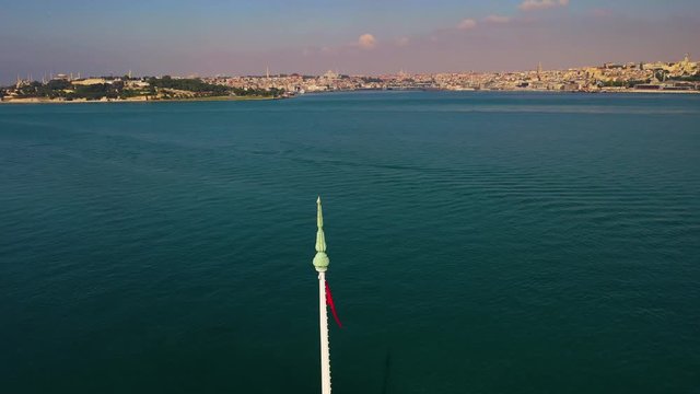 Maiden's Tower also known as Leander's Tower Aerial view From Istanbul.