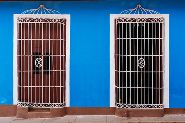 Spanish colonial architecture detail. Trinidad, Sancti Spíritus, Cuba, Latin America and the...