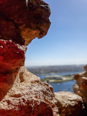 red rocks on the beach