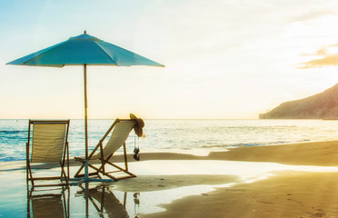 Sea Sunset, Summer background, Travel concept