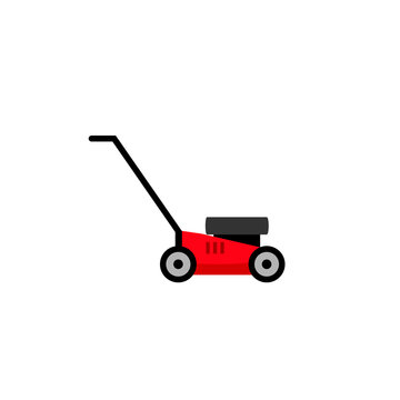 Lawn mower icon. Clipart image isolated on white background