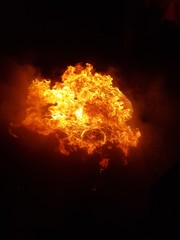 fiery explosion with alpha channel