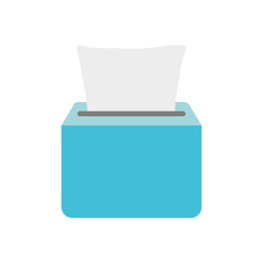 tissues box icon, flat style