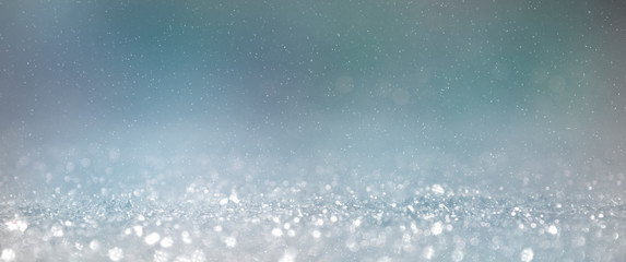 Christmas light background.  Holiday glowing backdrop. Defocused Background With Blinking Stars. Blurred Bokeh.