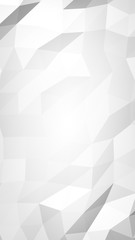 White abstract background. Lowpoly backdrop. Crumpled paper. 3D illustration