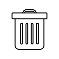 trash can icon, line style
