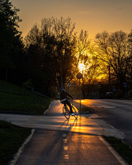 goldenhour, bike, street