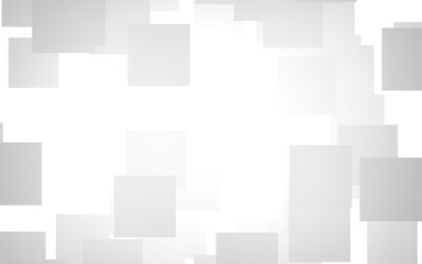 White abstract background. Misty backdrop with grey squares. 3D illustration