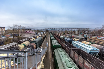 Fototapeta na wymiar railway station in russia