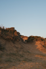 Moonrise over the sand dunes 