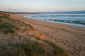 Tranquil Australian beach at sunset