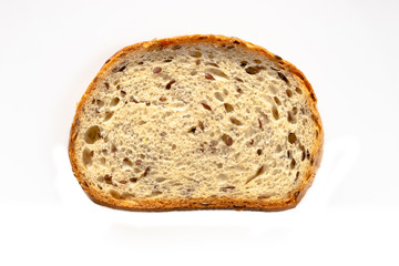 sliced bread isolated on white