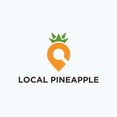 local pineapple logo. pineapple icon