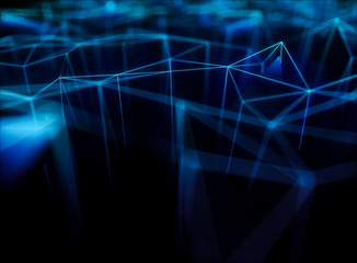Obraz premium Abstract net concept - 3D rendering. Computer generated abstract background..