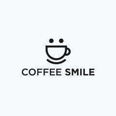 coffee smile logo. coffee icon