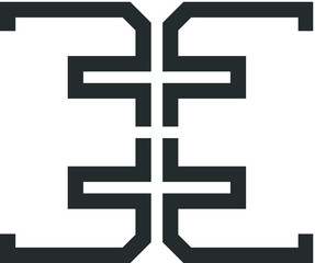 Abstract letter E logo