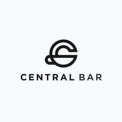 C cup logo. coffee icon