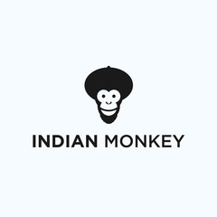 Indian Monkey logo. monkey icon
