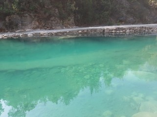 Mountain reflection in the interior lake, Turkey