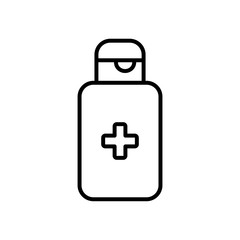 alcohol bottle icon, line style