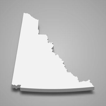 recommend clip art: Yukon 3d map province of Canada Template for your design
