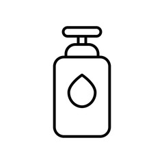 antibacterial gel bottle icon, line style