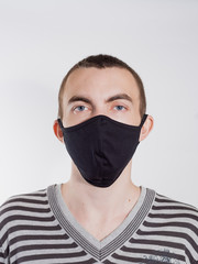 masked man coronovirus on an isolated background