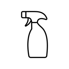 cleaning spray bottle icon, line style