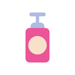 hands soap bottle icon, flat style