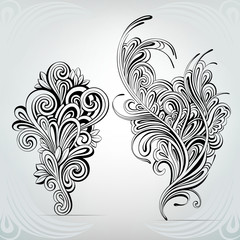 Floral ornament. vector illustration