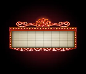 Foto op Plexiglas Retro compositie Theater sign billboard frame design