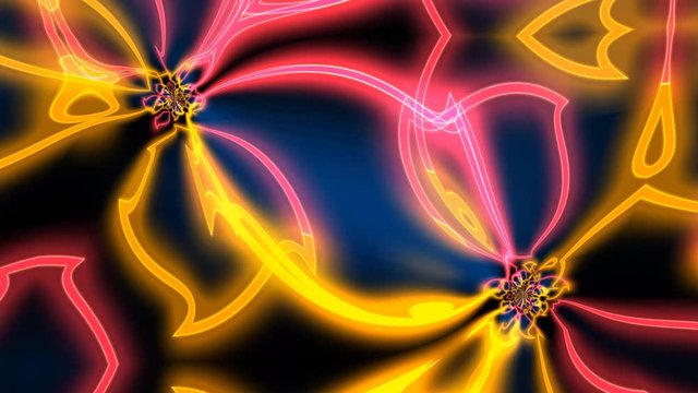 Tri-polygon shape with neon glowing lights and moving, the 80s inspired backdrop animation in UHD 4k.
