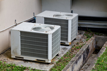 Two air compressor outside unit