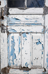 The Old Door with Cracked Paint Background