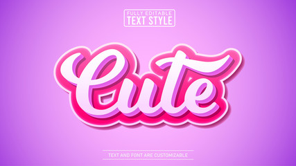 3D Cute Modern Editable Text Effect