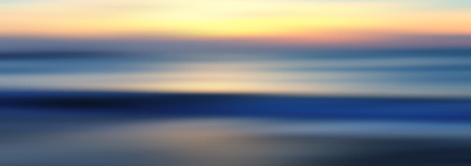 Soft focus Abstract blur sunset nature horizontal long background.