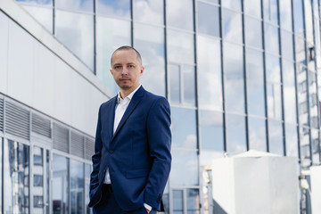 Businessman near oficce center
