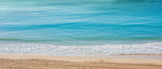 Calm Mediterranean sea and coast. Calpe, Valencia, Spain